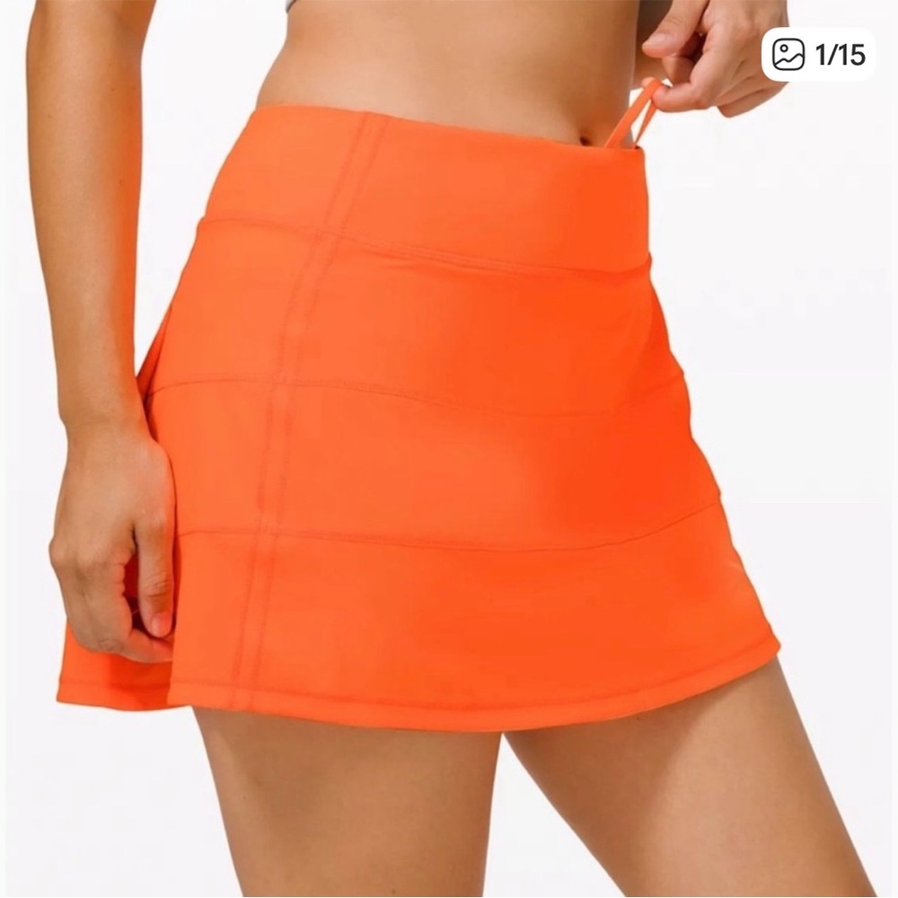 Lululemon Pace Rival Mid-Rise Skirt in Warm Coral Size 8